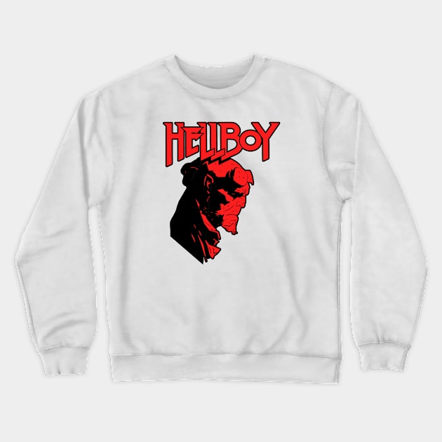 Hellboy Profile (Alt Print) Crewneck Sweatshirt by Nerdology